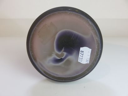 GALLE 

Grand vase rouleau en verre multicouche...