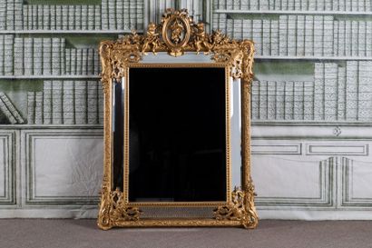 MIROIR rectangulaire à parecloses, agrafes...