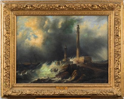 ECOLE FRANCAISEdu XIXe siècle

Phare de Gatteville

Huile...