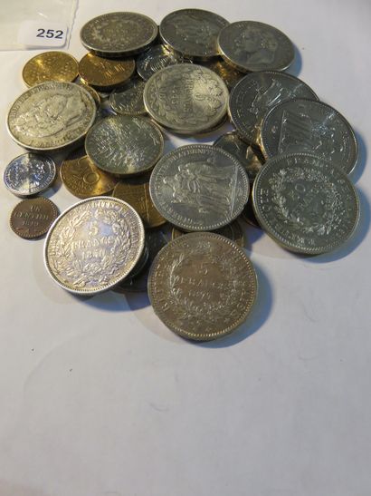 Coins - Lot of 40 various coins, mostly French,...