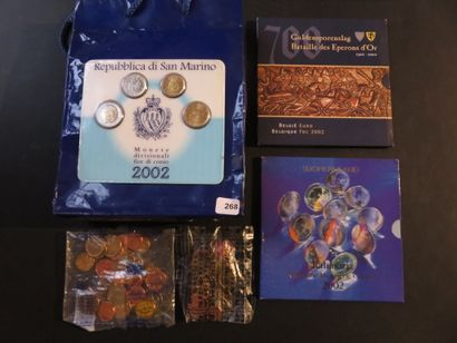 Euros Coins - Lot of 5, 3 plates : Euro Set...