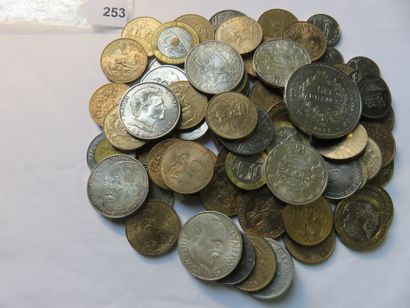 Coins - Lot of 79 various coins, mostly French,...