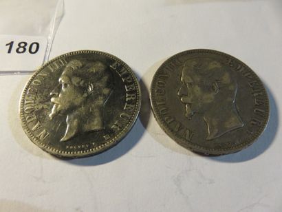 Coins - France - Collection of 2 x 5 Francs...