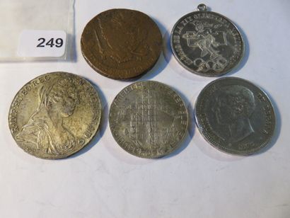 Coins - Lot of 5 coins, Russia 5 Kopeks Catherine...