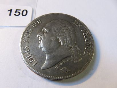 Currency - France - 5 Francs Louis XVIII...