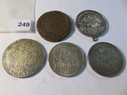Coins - Lot of 5 coins, Russia 5 Kopeks Catherine...