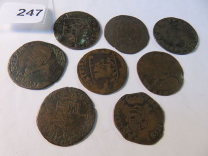 Coins - Collection of 8 x Liard in copper,...