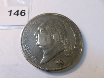 Currency - France - 5 Francs Louis XVIII...