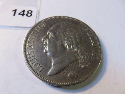 Currency - France - 5 Francs Louis XVIII...