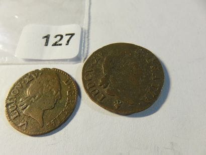 Royal Coins - Louis XV - Lot of 2 copper...