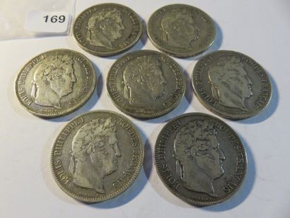 Coins - France - Collection of 7 x 5 Francs...