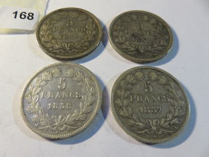 Coins - France - Collection of 4 x 5 Francs...