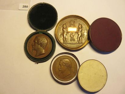 Napoleon III Collection - set of 3 medals,...