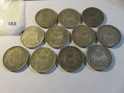 Coins - France - Collection of 11 x 5 Francs...