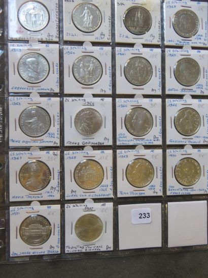 Coins - Austria - Collection of 18 x 25 Schilling...