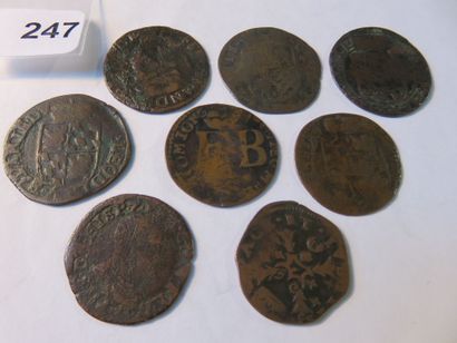 Coins - Collection of 8 x Liard in copper,...