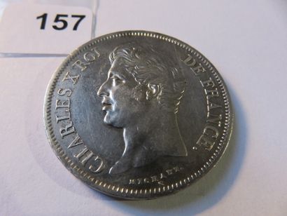 Currency - France - 5 Francs Charles X, retouch...