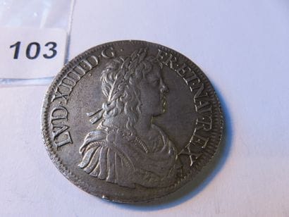 Monnaie Royale - Louis XIV - Ecu with long...