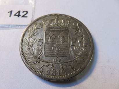 Currency - France - 5 Francs Louis XVIII...