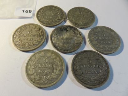 Coins - France - Collection of 7 x 5 Francs...