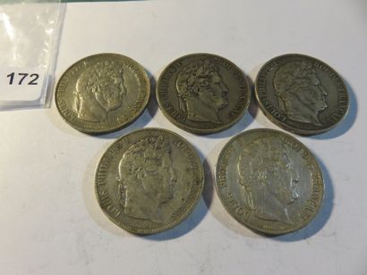 Coins - France - Collection of 5 x 5 Francs...