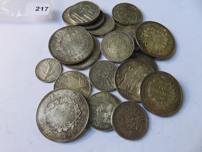 Silver Coins - France - Lot of 21 silver...