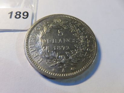 Currency - France - 5 Francs Hercules 1872...