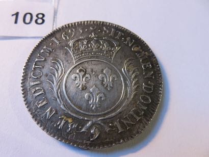 Royal Coinage - Louis XIV - Ecu with palms...