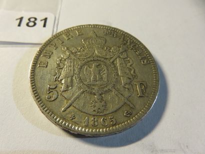 Currency - France - 5 Francs Napoleon III,...