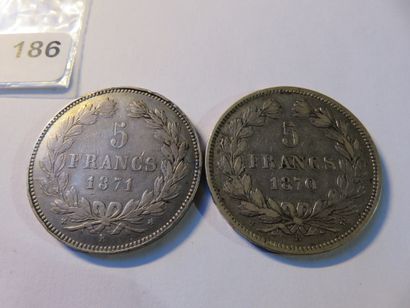 Coins - France - Collection of 2 x 5 Francs...