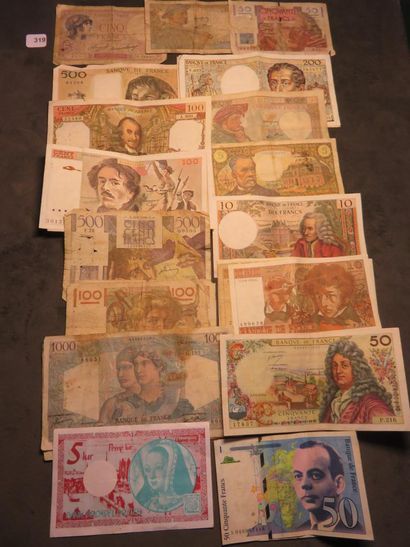Banknotes - France - Lot of 32 banknotes...