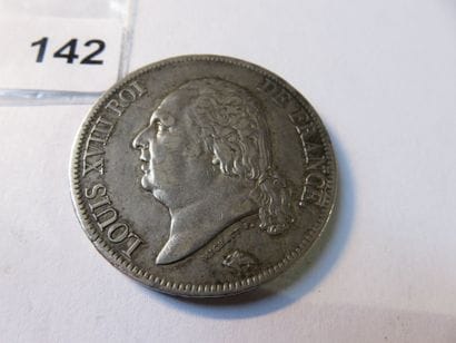 Currency - France - 5 Francs Louis XVIII...