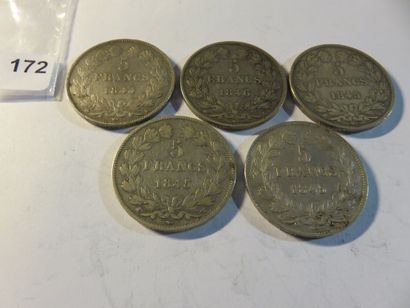 Coins - France - Collection of 5 x 5 Francs...