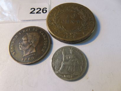Colonial Coins - Lot of 3, French Colonies...