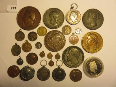 Napoleon III Collection - lot of 28 medals,...