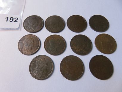 Coins - France - Collection of 11 x 2 Centimes...