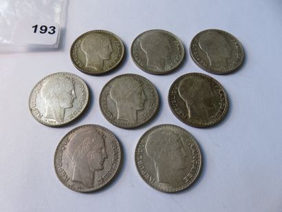 Coins - France - Collection of 8 x 10 Francs...