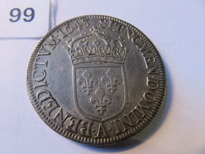 Monnaie Royale - Louis XIV - Ecu with short...