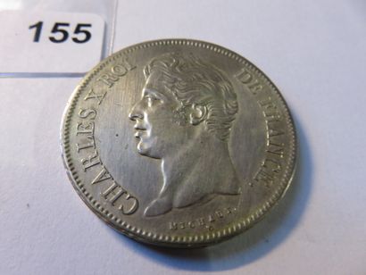 Currency - France - 5 Francs Charles X, retouching...