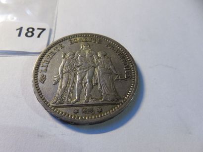 Currency - France - 5 Francs Hercules 1870...