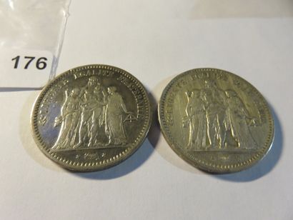 Coins - France - Collection of 2 x 5 Francs...