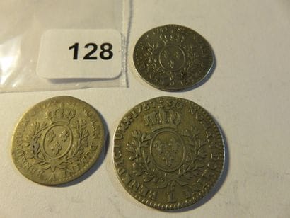 Royal Coins - Louis XV - Lot of 3 silver...