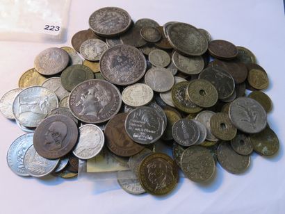 French Coins + Medal - Lot of 113 coins including...