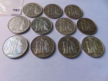 Coins - France - Collection of 11 x 10 Francs...
