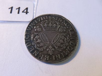 Royal Coinage - Louis XIV - 1/4 ecu with...