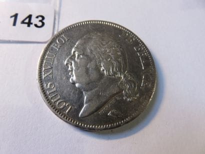 Currency - France - 5 Francs Louis XVIII...