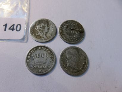 Napoleon Coins - Lot of 4 Napoleon I silver...