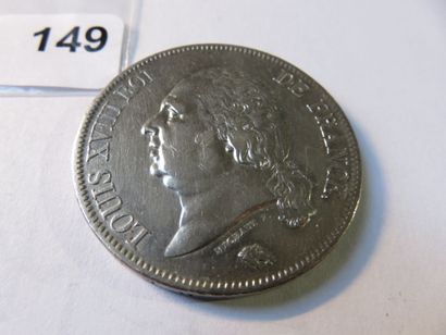 Currency - France - 5 Francs Louis XVIII...