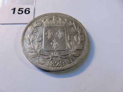 Currency - France - 5 Francs Charles X, retouch...