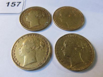Gold Coins - United Kingdom - Lot of 4 x...